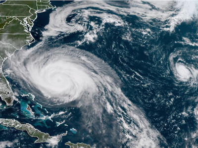 Evacuation for Ocracoke Visitors Hurricane Maria (and little Hurricane Lee to the right) on Sunday, September 24th